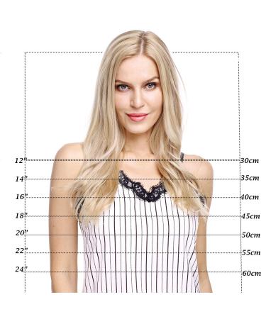 Real Remy Human Hair Extensions - 8pcs Clip-In 18 Clips 105g 50cm (#70 White Bleach) - Premium Quality International Shipping - Buy Online on GoSupps.com