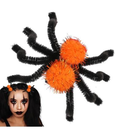 Cyhamse Halloween Hair Clips | Halloween Spider Barrettes Hairpins | Halloween Costume Cosplay Hair Accessories for Women Girls Orange1