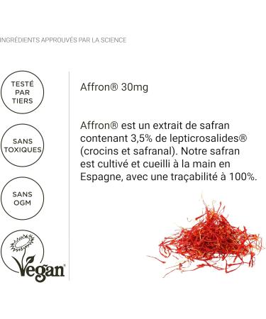 Nullure Premium Saffron | Patented Saffron Capsules | 3.5% Lepticrosalides | Vegan & No Additives | Mood Stress Sleep | P - Buy Online on GoSupps.com