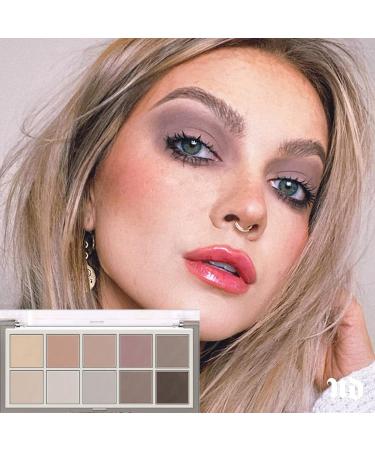 Miniling 10-Color Matte Nude Eyeshadow Palette with Professional Brush - Long-Lasting Neutral Eye Makeup for Easy Application (04) - Buy Online on GoSupps.com