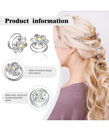 TUUXI 84pcs Rhmeta Title: inestone Crystal Twisters Set - Spiral Hair Pins for Wedding and Prom - Buy Online on GoSupps.com