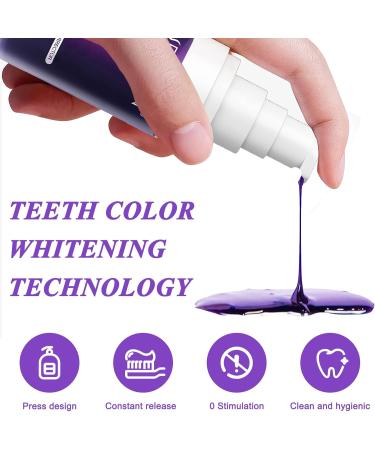IJGD Purple Toothpaste - 2 Pcs Teeth Whitening Color Corrector Serum for White Teeth - Buy Online on GoSupps.com