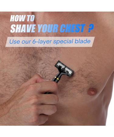 Buy Arqumi Men's Razor Blades - 6-Blade Manual Razor with Precision Trimmer & 2 Replaceable Magnetic Heads - International Shipping Available - Buy Online on GoSupps.com