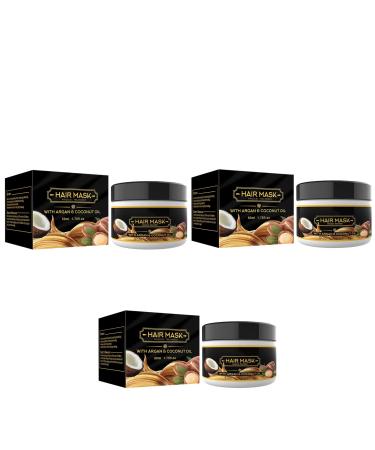 Lot de 3 masques de r paration pour cheveux brillants la k ratine - Traitement avanc des racines mol culaires - Soin professionnel - Nourrissant et beaut - Pour cheveux secs et ab m s
