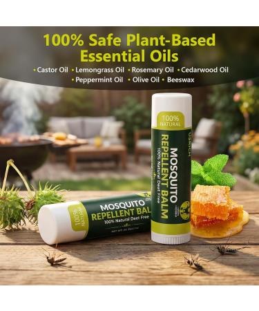 10 Pack Mosquito Repellent Balm Stick Mosquito Repellent Balm for Outdoor Patio Hiking Camping Plant-Based Natural Ingredients Travel-Pocket Size 0.15oz Each - Buy Online on GoSupps.com