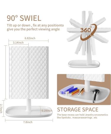 Trifold Makeup Mirror with Lights - 3 Color Modes, 52 LED, 1X 2X 3X Magnification - Touch Control, Dual Power Supply - Portable Vanity Mirror - Buy Online on GoSupps.com
