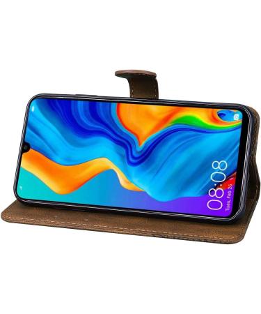Miagon Wallet Case for Huawei Y6 2019 Flip PU Leather Case with Card Slots and Stand Feature Retro Butterfly Design Protective Cover Brown Huawei Y6 2019 Brown - Buy Online on GoSupps.com