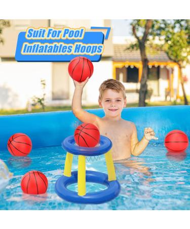 5 Inch PVC Mini Basketball Set - Soft Rubber Replacement Balls for Over Door Basketball Hoop - Includes 3 Balls and Air Pump - Ideal for Adults & Kids - Red - Buy Online on GoSupps.com