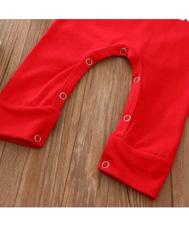 Geagodelia Baby Boy Christmas Romper Overall Jumpsuit 3-6 Months Red - Elk | My First Christmas Outfit - Buy Online on GoSupps.com