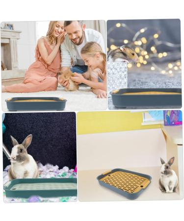 ROMISBABA 2pcs Box Rabbit Toilet Bunny Litter Toilet Guinea Pig Toilet Bunny Trainer Toilet Guinea Pig Cage Pp 27.00X18.80X4.00CM As Shown 1 - Buy Online on GoSupps.com