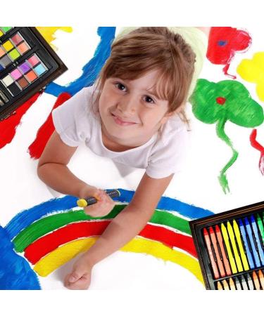 Sunnyglade 145 Piece Deluxe Art Set in Wooden Box - Drawing Kit with Crayons, Oil Pastels, Colored Pencils, Watercolor Cakes, and More - Cherry Multi-Color - Buy Online on GoSupps.com
