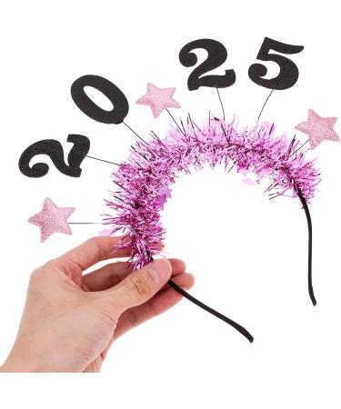 minkissy 2025 New Year Party Headdress New Year Photo Prop Snake Year Headband New Year Hair Accessories New Year Head Bopper New Year Eve Hair Accessories New Years Eve Headband Felt Cloth One Size Rosy - Buy Online on GoSupps.com