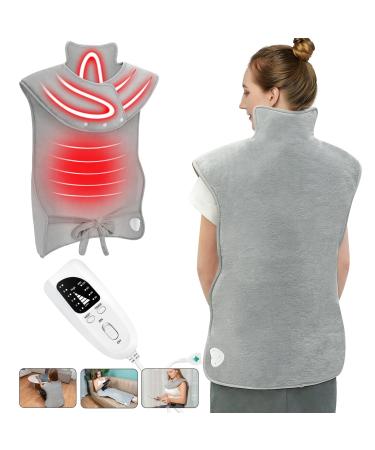 Nalezuns electrical heating cushion for back shoulder 61 x 94 cm heat winding with quick heating 6 temperature levels with 4 timer cars car-off timer flannel material washable 94x61 cm - Buy Online on GoSupps.com