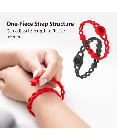 Buy Bone Fragrance Chain Aromatherapy Diffuser - Stylish Elastic Silicone Bracelet for Couples - 2 Piece Red Set | GetaWay Solids - Buy Online on GoSupps.com