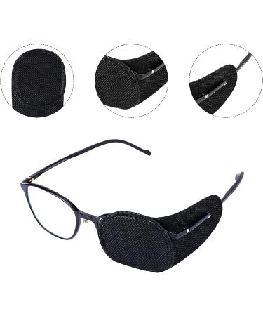 6pcs Black Reusable Lazy Eye Patches for Adults & Kids - Treat Amblyopia & Strabismus (Large) - Buy Online on GoSupps.com