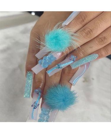 YOSOMMK 3D Nail Charms Magnetic Fluff Balls - 12PCS for Acrylic Nails, Removable Soft Plush Decorations, DIY Nail Design Kit - White, Pink, Purple (2 Box Sets) - Buy Online on GoSupps.com