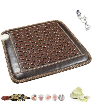 Fern infrared heating pillows adjustable temperature jade stone remote infrared heating pillow for back relieves pain and relaxation for the home office (45 x 45 cm) (style B)