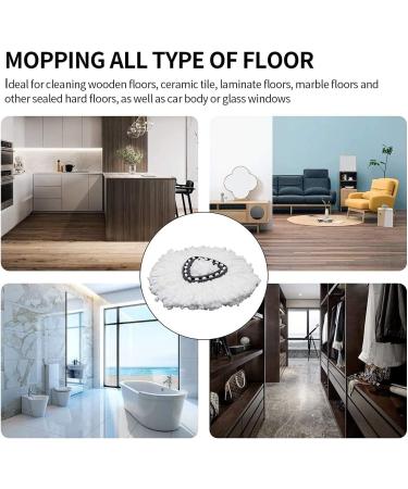 4-Pack Microfiber Spin Mop Head Replacements for O Cedar Spin Mop - Easy Cleaning Refills for 360 Wringing - White Triangle Design - Buy Online on GoSupps.com