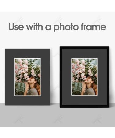 Pack of 50 8x10 Black Picture Mat Mattes for 5x7 Photo + Backing & Bags | Golden State Art - Buy Online on GoSupps.com