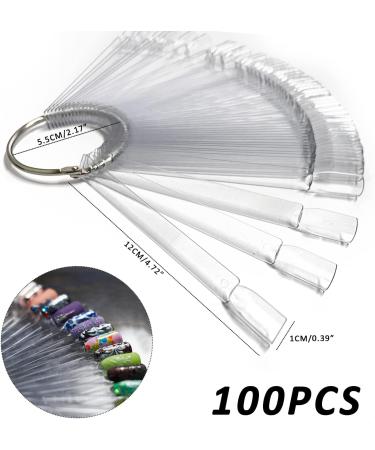 100 Clear Fake Nail Display Board | Nail Polish Swatches with Stickers - Buy Online on GoSupps.com