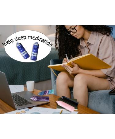 Xiannvxi 2-Inch Natural Lapis Lazuli Healing Crystal Tower - Hexagonal Point Rods for Meditation & Energy Therapy - Buy Online on GoSupps.com