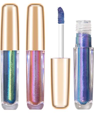 Glitter Eyeshadow Liquid 3PCS Makeup Waterproof Metallic Multichrome Eyeshadow Highly Pigment Holographic Eyeshadow Long Lasting Chrome Eyeshadow 2 - Buy Online on GoSupps.com