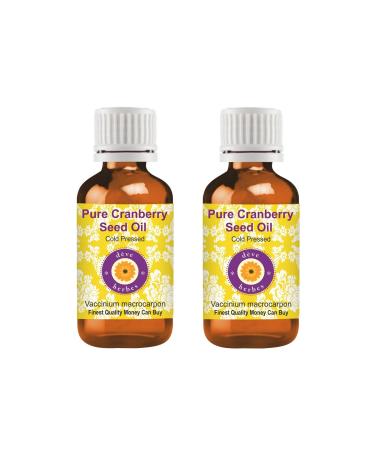 Deve Herbes Pure Cranberry Seed Oil (Vaccinium macrocarpon) Cold Pressed (Pack of Two) 100ml X 2 (6.76 oz) 3.38 Fl Oz (Pack of 2)