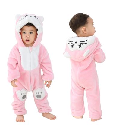 COOKY.D Unisex Winter Hooded Romper Jumpsuit 2-36 Months 12-18 Months Cat