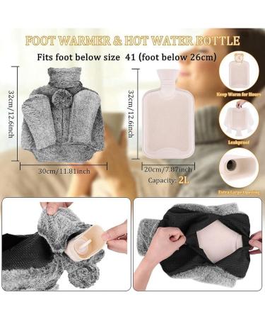 KNNUEY Foot Hater Heat Bottle - Plush Foot Warmer for Men & Women | Easy to Use 20x32 cm - Multi-Colored - Buy Online on GoSupps.com