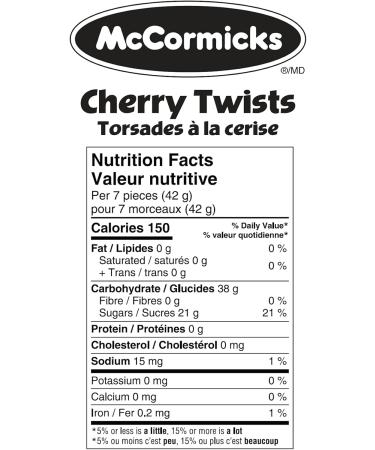McCormicks Cherry Twists - Gummies - Bulk Candy Bag 1.8kg - Buy Online on GoSupps.com