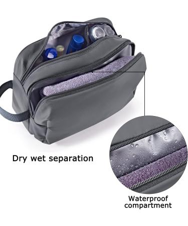 BAGSMART Men's Water-Resistant Travel Toiletry Bag - Grey | Toiletry Bag for Men - Ideal for Toiletries and Accessories - Buy Online on GoSupps.com