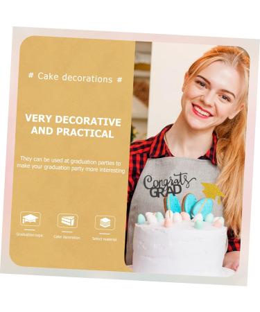 Garneck 28pcs Graduation Season Cake Insert Cake Stick Graduation Hat Grad 2022 Cupcake Birthday Cupcake Topper Birthday Cake Toppers Cake Picks Dessert Wood Doctor Hat Black Golden 11X5.5CM - Buy Online on GoSupps.com