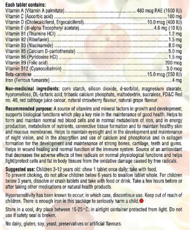 Bill Natural Sources Children's Multivitamins with Iron 90 chewable tablets - Buy Online on GoSupps.com