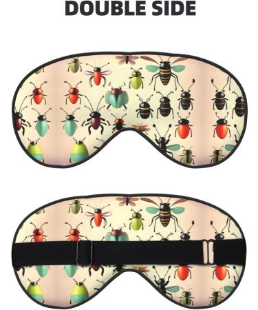 Cartoon Small Insects Eye Mask - Soft Elastic & Adjustable Sleep Mask for Comfort - Unisex Nighttime Relaxation - Buy Online on GoSupps.com