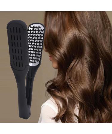 Doublesided brush pig brush boar hair clamp hair straightening Hair Detangling Tool antislip styling tool comfortable to hold for daughter friend sister at home - Buy Online on GoSupps.com