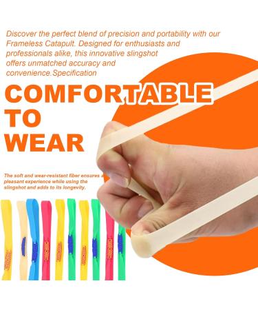 Frameless Slingshot 10Pcs 18.7in Frameless Slingshot Bracelet Perimeter Elastic Slingshot Bracelet Plush Fiber 0.8mm Thickness Low Noise Slingshot Bands for Outdoor Random Color - Buy Online on GoSupps.com
