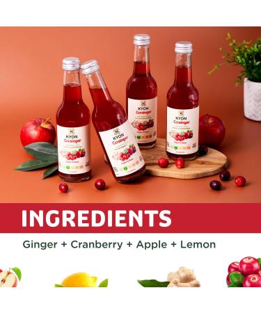 Boisson Kyon Ccrainger Jus de gingembre 250 ml avec canneberge pomme et citron boisson rafra chissante et sans alcool disponible en packs de 6 - Buy Online on GoSupps.com