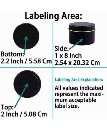 SONVIIBOX 24-Piece Black Candle Tins - Bulk Candle Jars for DIY Candle Making - Buy Online on GoSupps.com