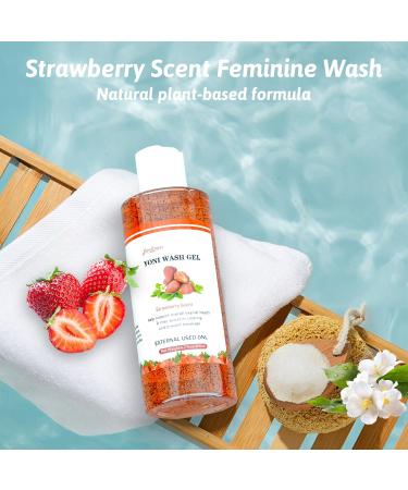 Yoni Wash for Women - pH Balanced Intimate Feminine Body Wash Moisturizing Strawberry Scent - Buy Online on GoSupps.com