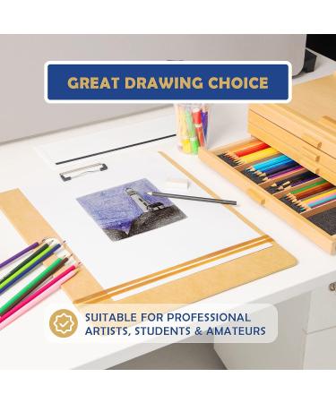 Falling in Art 13x17 Sketch Board - Portable Drawing Tote Board with Sturdy Clip and Rubber Bands for Artists - Ideal for Classroom and Studio Use - Buy Online on GoSupps.com