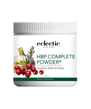 Eclectic Herb - HBP Complete Powder | Natural Blood Pressure Support + Cardiovascular Support | Heart Health | Hawthorn Beets Garlic Celery Juice | Vegan Non-GMO Gluten Free (3.2 oz | 90 g)