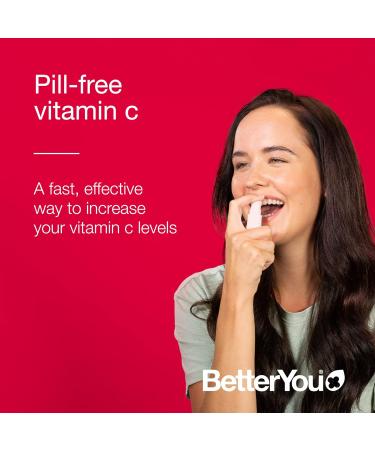 BetterYou Vitamin C Oral Spray - 120mg Fruit-sourced Supplement, 1-Month Supply, UK Made - Natural Cherry and Blueberry Flavor - Buy Online on GoSupps.com