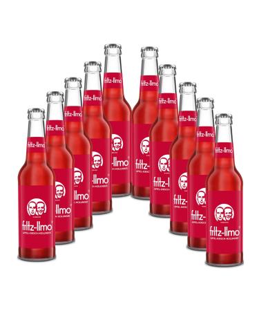 Fritz-Kola fritz-limo Pack of 10 elderflower apple/cherry 0.33l bottles with reusable deposit