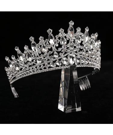 QIAIYALA Silver Rhinestone Tiara Headband for Women and Girls - Ideal for Bridal, Wedding, Prom, Birthday, Cosplay - Buy Online on GoSupps.com