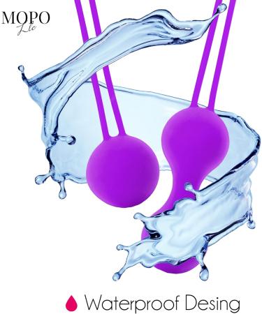 MOPO LLC Kegel Weighted Exercise Balls - Strengthen Pelvic Floor & Bladder Control - Set of 3 for All Levels - Purple - International Shipping Available - Buy Online on GoSupps.com