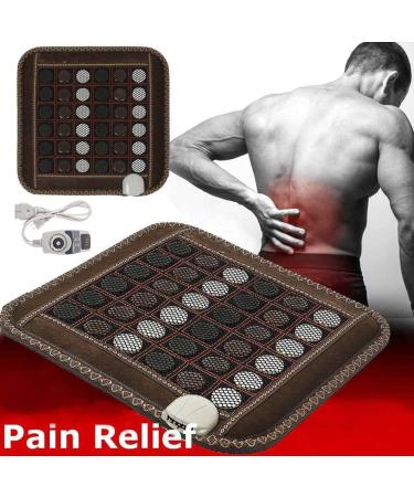 Haoding Wide Infrared Heating Pad | Tourmaline Jade Heat Mat 45x45cm | Natural Jade Electric Heating Pillow for Pain Relief - Buy Online on GoSupps.com