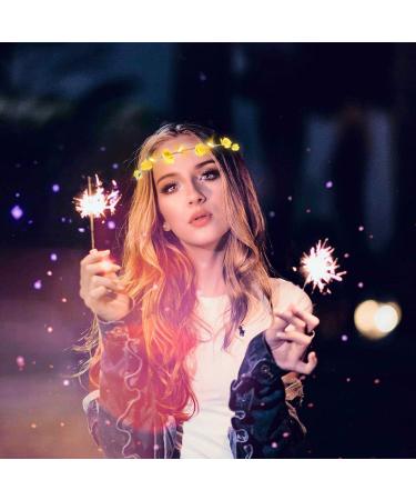 LED Flower Crown 12Pcs - Light Up Headband for Holiday, Wedding, Glow Party - 10 LED Flowers - Women's Headdress for Christmas, Halloween - Luminous Hair Bands - Decorative Accessories - Buy Online on GoSupps.com