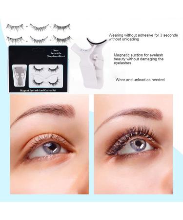 Xijobido Magnetic Lashes with Applicator - No Glue or Eye Liner 2 Pairs Reusable C Curl Magnet Lashes | Long-Lasting False Eyelashes Extension Kit Eye Lash Strips for Natural Voluminous Look - Buy Online on GoSupps.com