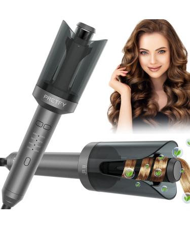 Automatic Curling Iron Auto Hair Curler with 1 inch Ceramic Ionic Barre 4 Gears Heating Temperatures to 428 LCD Display Curling Iron Wand Auto Shut-Off Anti-Scald Fast Heating for Hair Styling