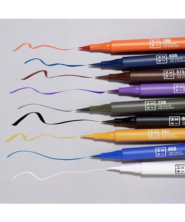 3ina Color Pen Eyeliner 188 - Ultra Fine Tip Orange Longwear Liquid Liner | Vibrant Matte Colors - Smudgeproof & Flake Proof Eye Makeup - Buy Online on GoSupps.com